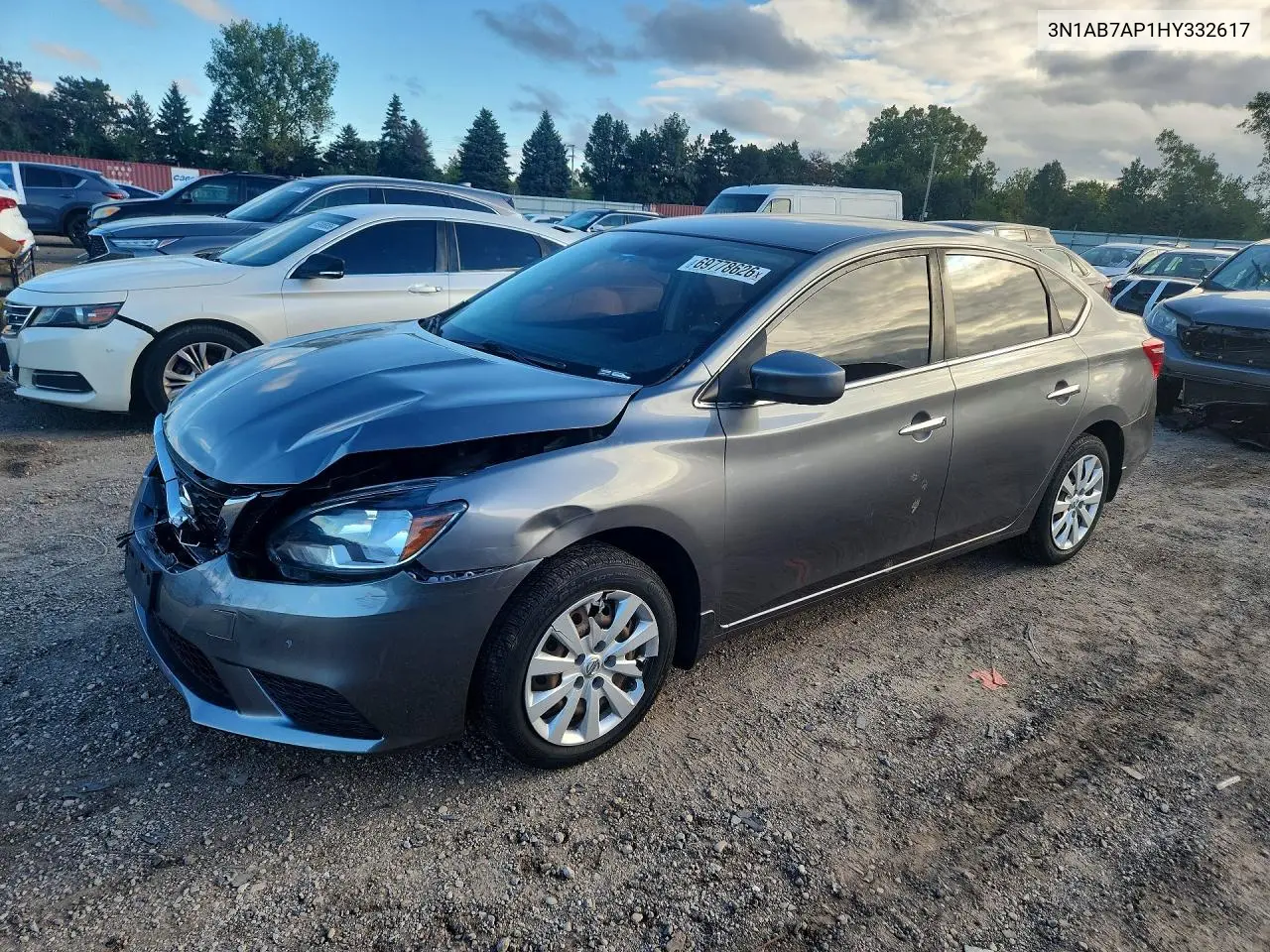 NISSAN SENTRA 2017, VIN 3N1AB7AP1HY332617