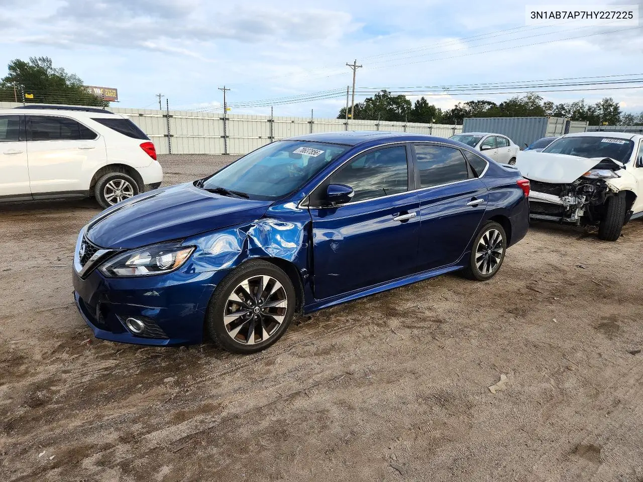 NISSAN SENTRA 2017, VIN 3N1AB7AP7HY227225