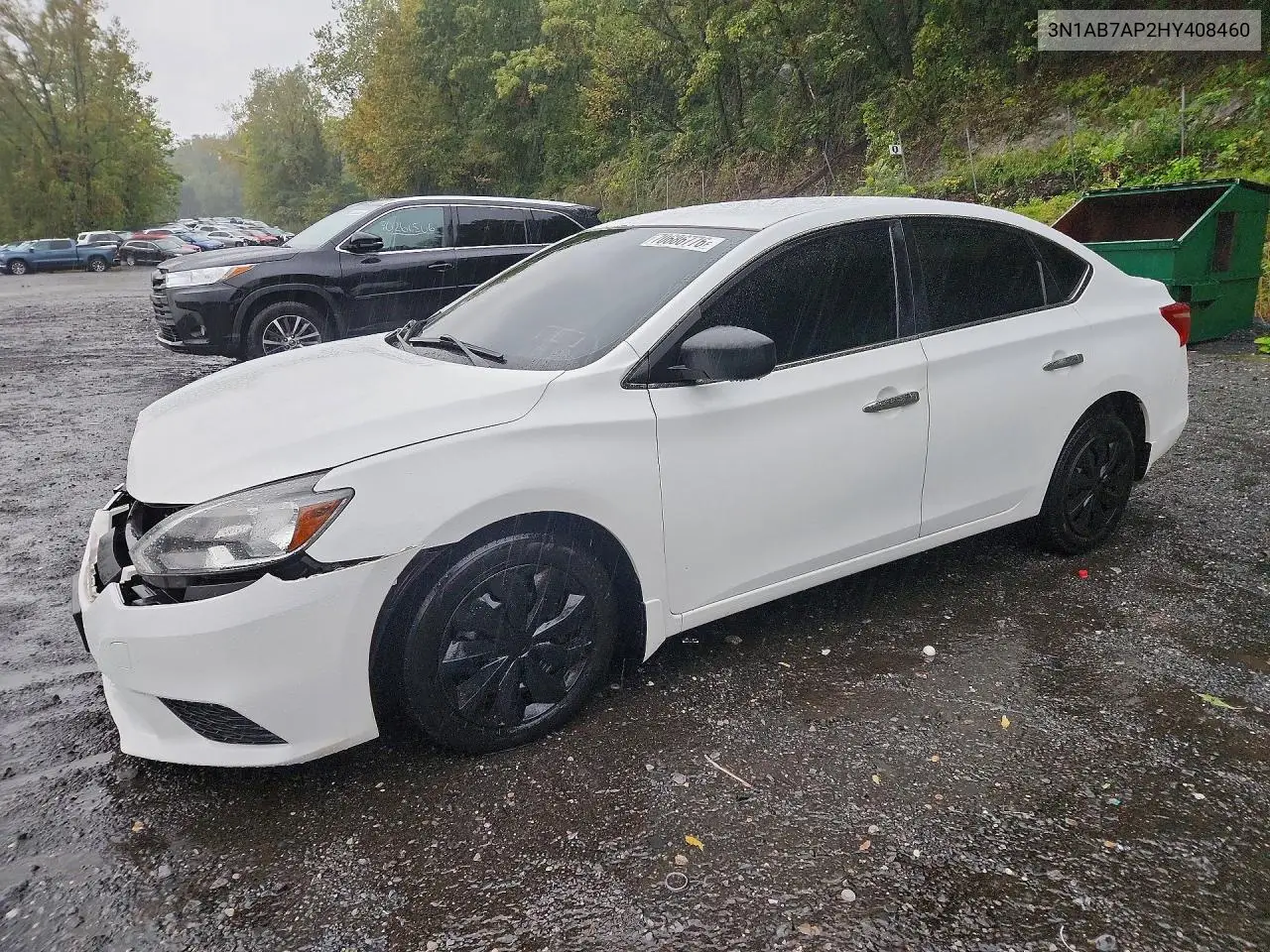NISSAN SENTRA 2017, VIN 3N1AB7AP2HY408460