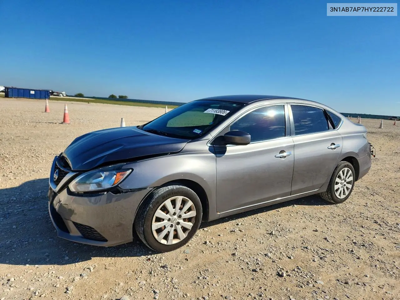 NISSAN SENTRA 2017, VIN 3N1AB7AP7HY222722