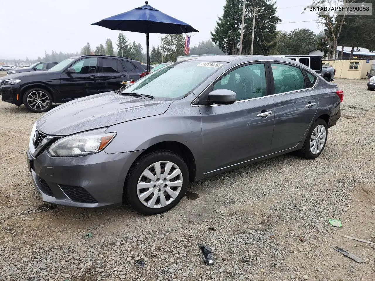 NISSAN SENTRA 2017, VIN 3N1AB7AP6HY390058