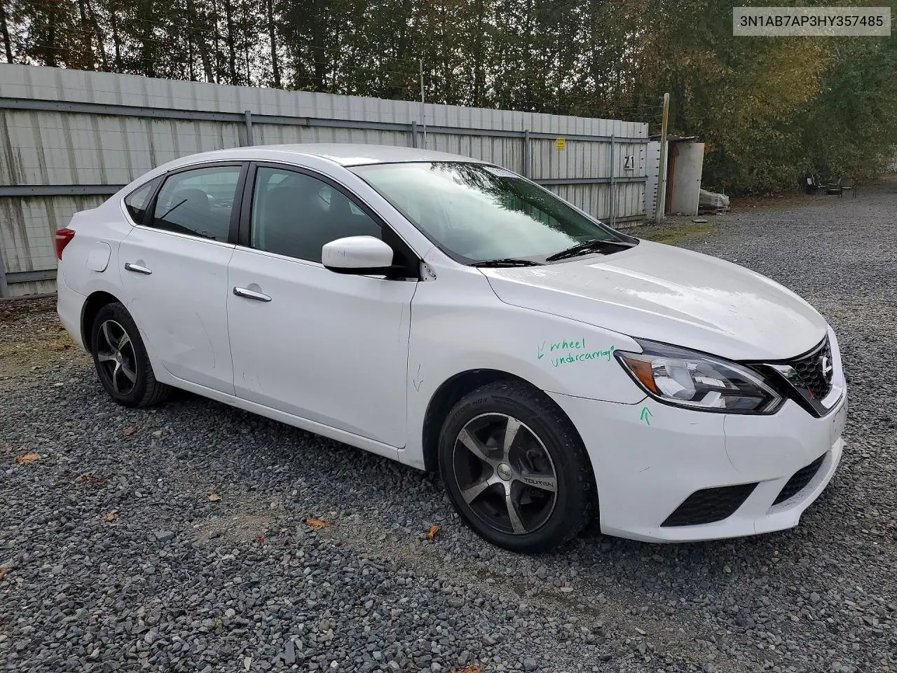 2017 NISSAN SENTRA VIN 3N1AB7AP3HY357485 — фото 4