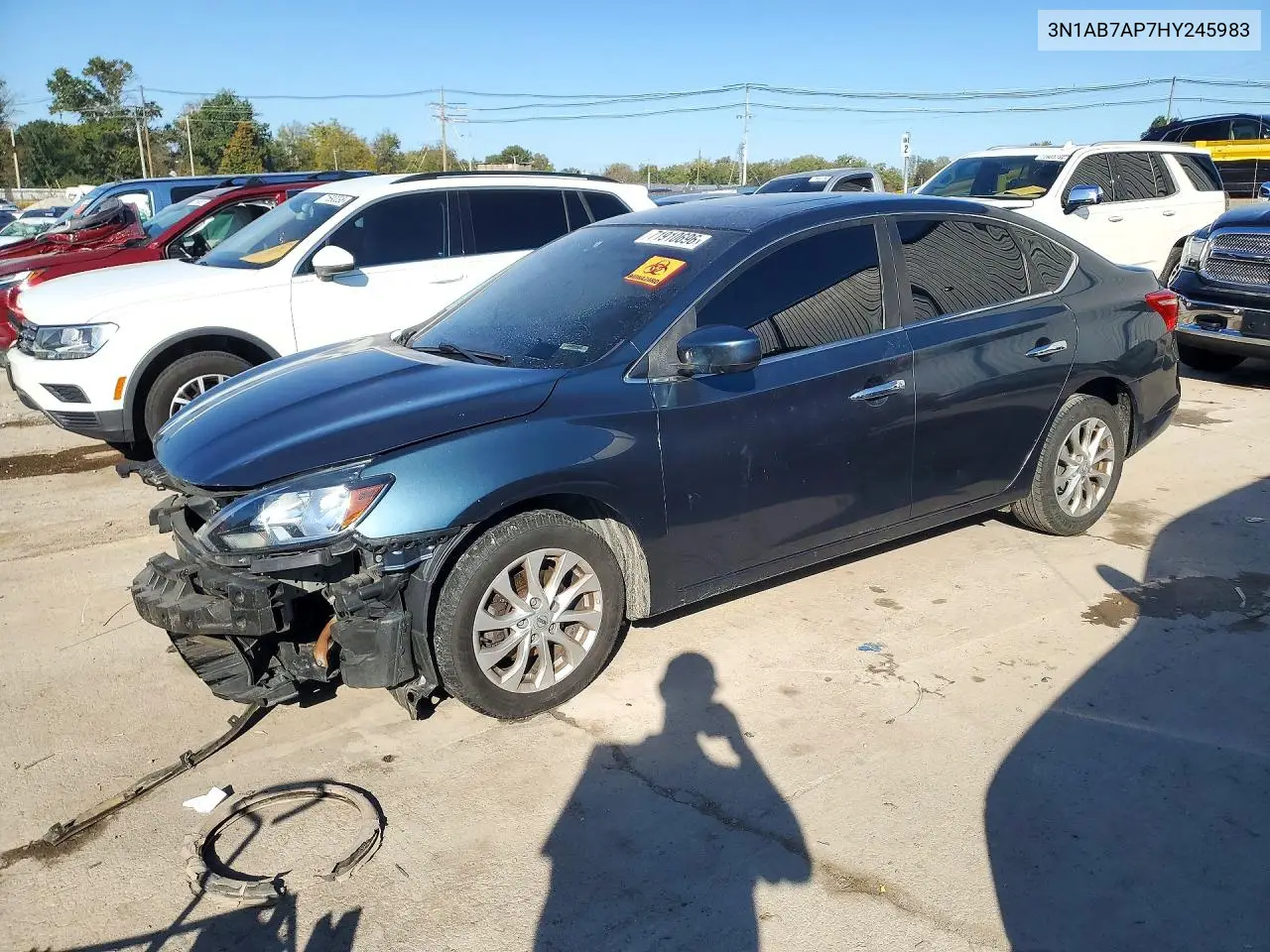 NISSAN SENTRA 2017, VIN 3N1AB7AP7HY245983
