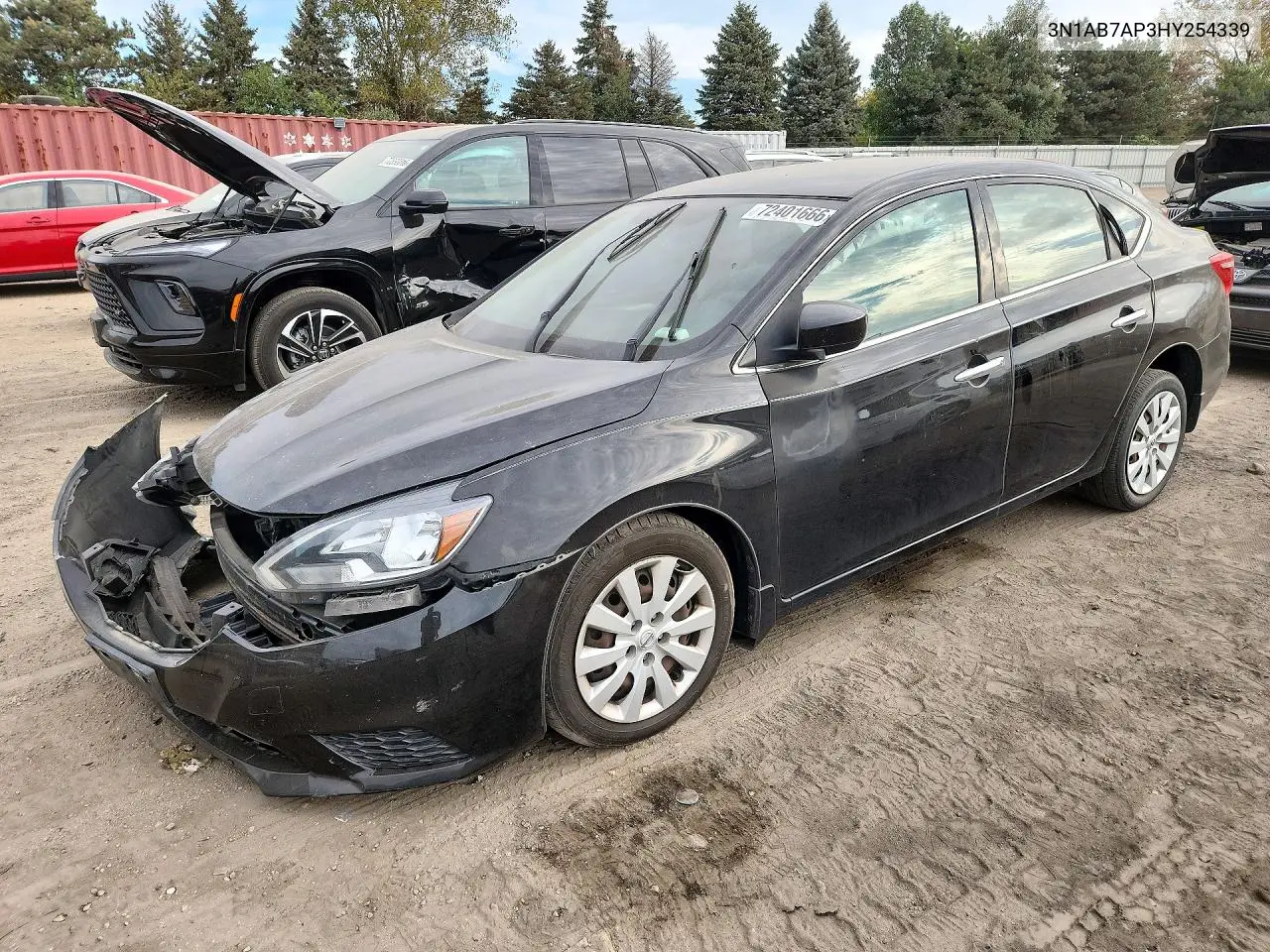 NISSAN SENTRA 2017, VIN 3N1AB7AP3HY254339