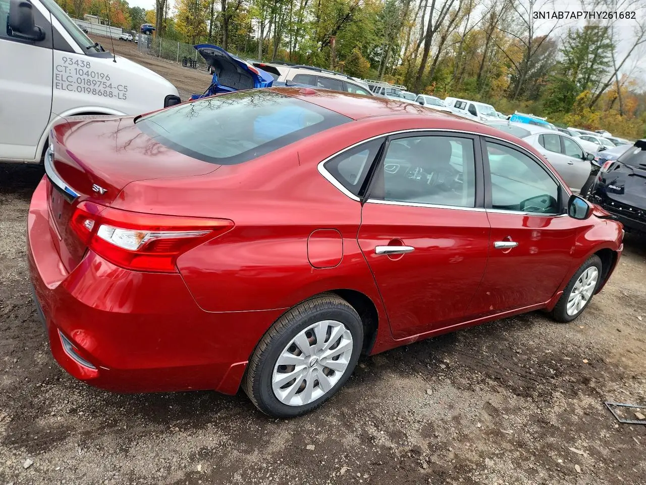2017 NISSAN SENTRA VIN 3N1AB7AP7HY261682 — фото 3