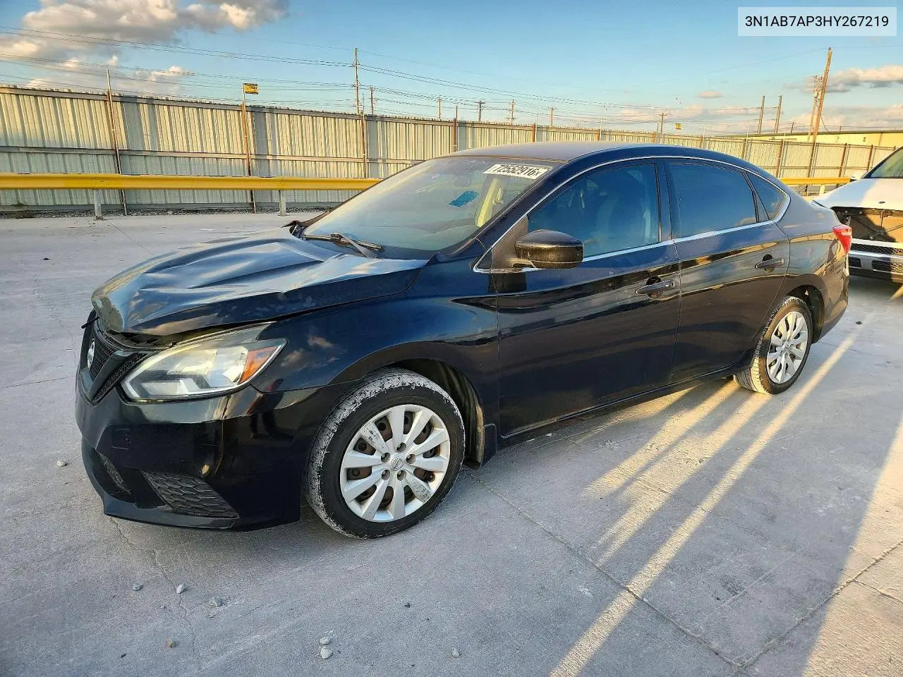 NISSAN SENTRA 2017, VIN 3N1AB7AP3HY267219