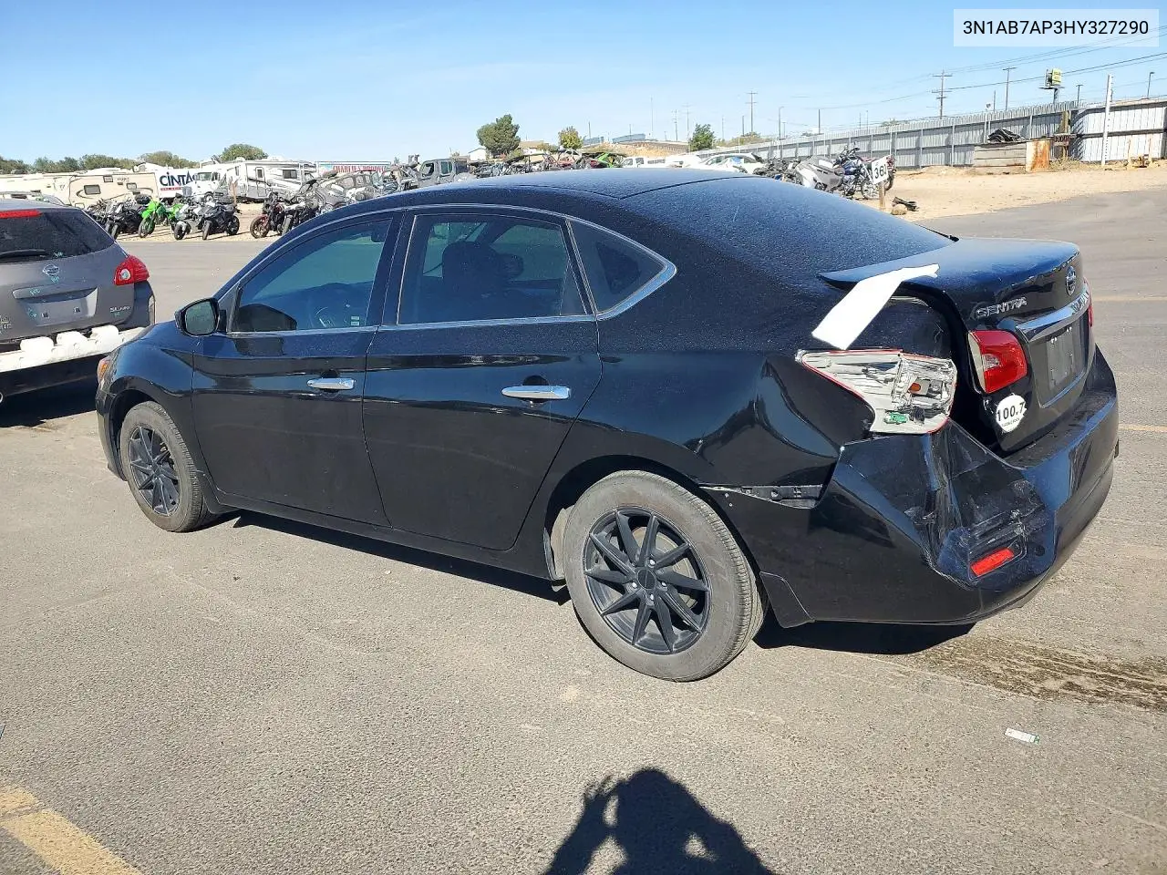 2017 NISSAN SENTRA VIN 3N1AB7AP3HY327290 — фото 2