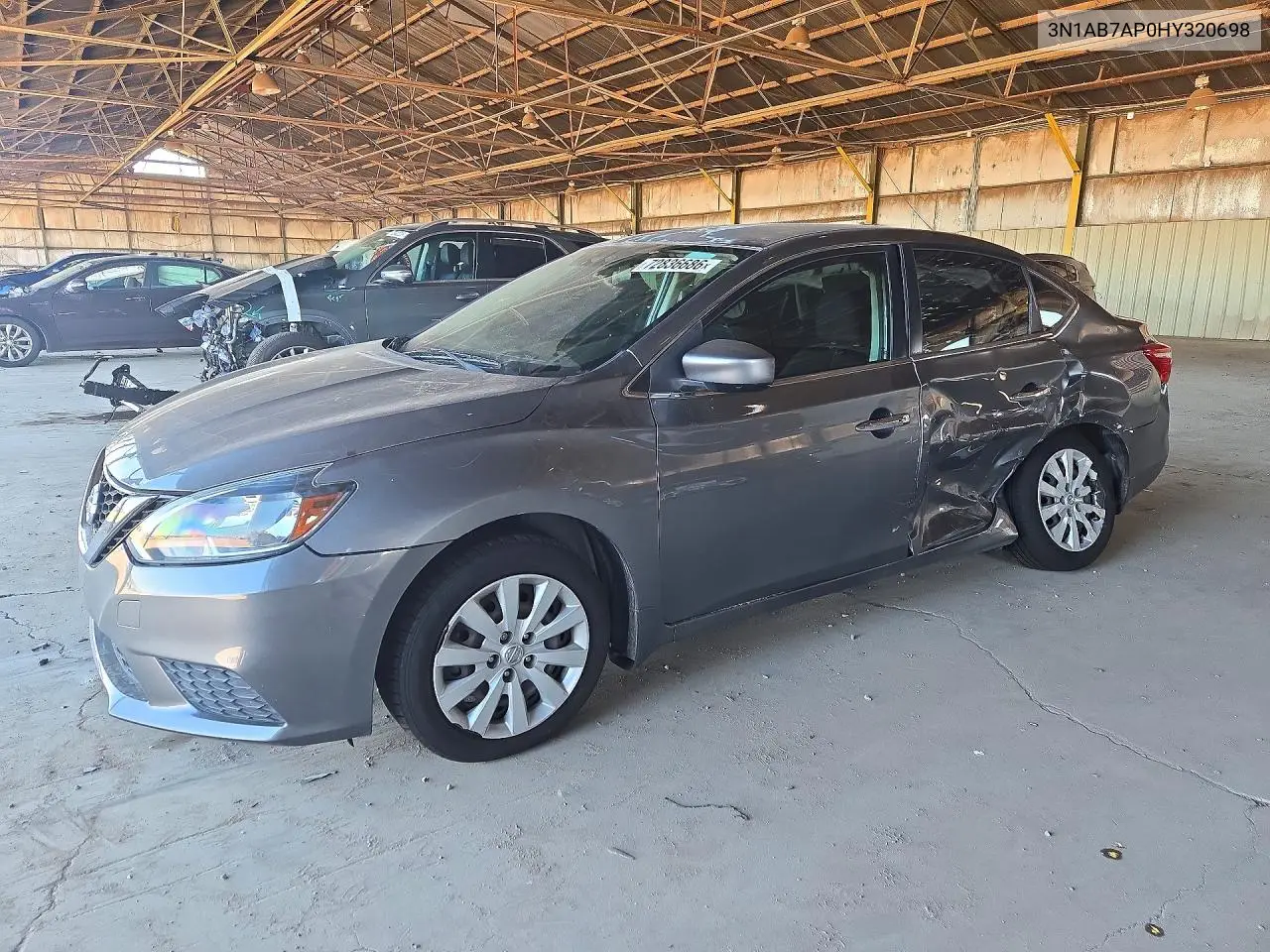 NISSAN SENTRA 2017, VIN 3N1AB7AP0HY320698