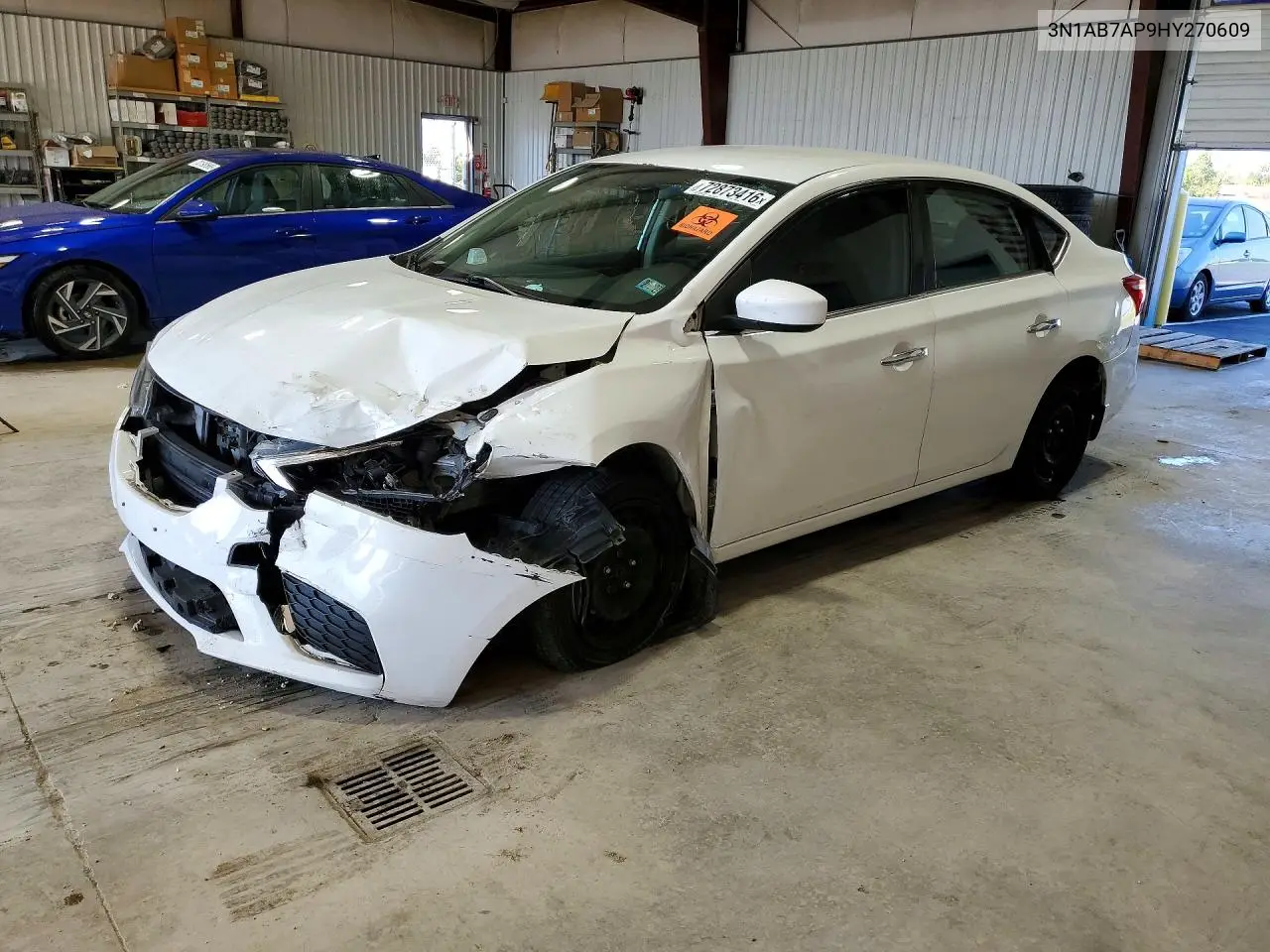 NISSAN SENTRA 2017, VIN 3N1AB7AP9HY270609