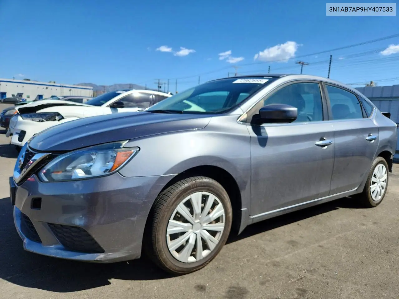 NISSAN SENTRA 2017, VIN 3N1AB7AP9HY407533