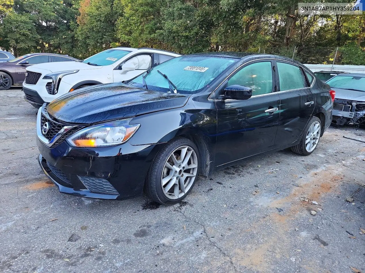 NISSAN SENTRA 2017, VIN 3N1AB7AP1HY359204