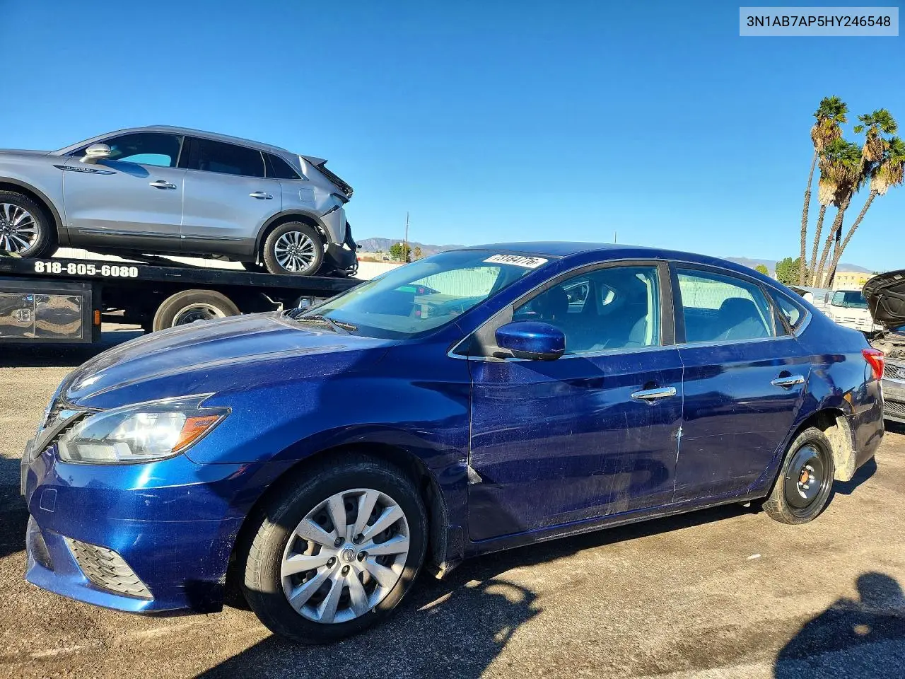 NISSAN SENTRA 2017, VIN 3N1AB7AP5HY246548