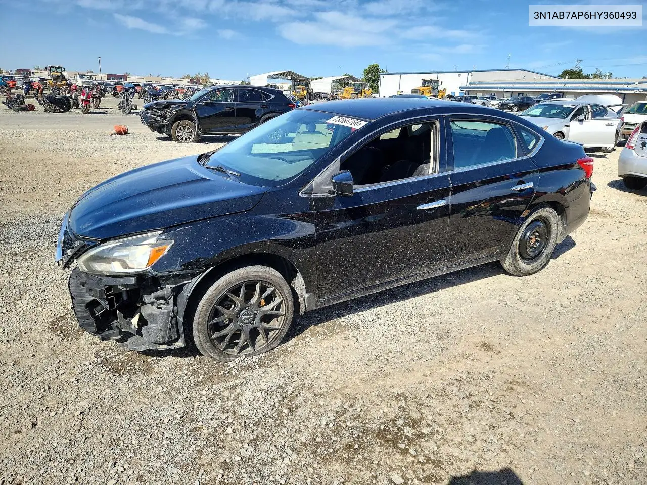 NISSAN SENTRA 2017, VIN 3N1AB7AP6HY360493