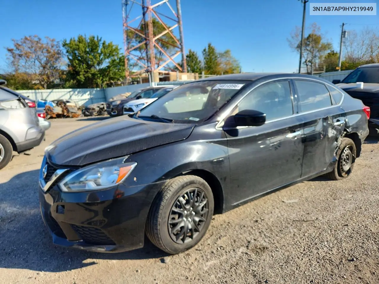 NISSAN SENTRA 2017, VIN 3N1AB7AP9HY219949