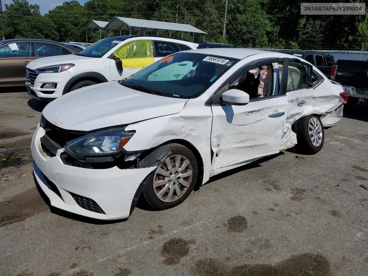 NISSAN SENTRA 2018, VIN 3N1AB7AP6JY339004