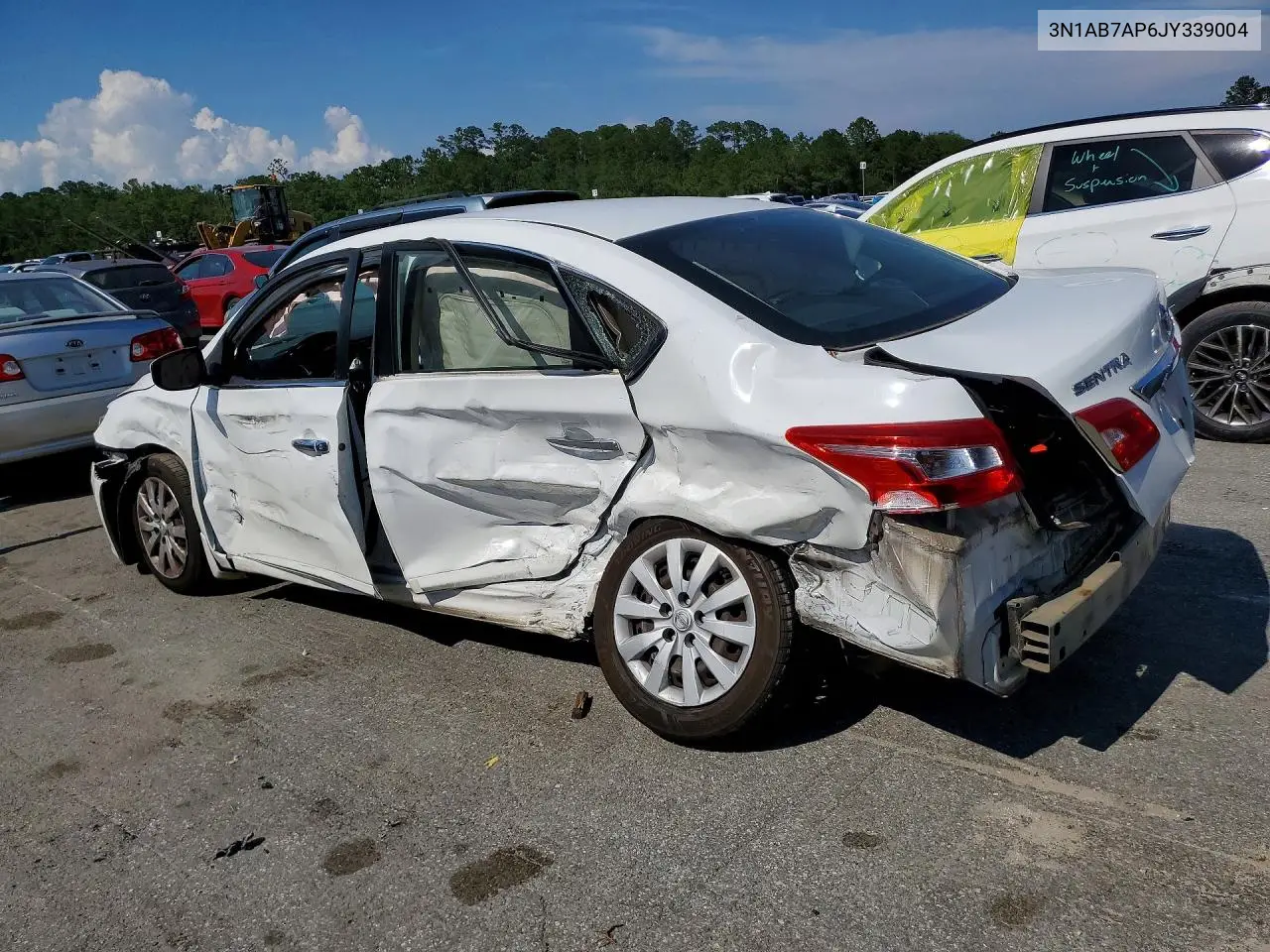 2018 NISSAN SENTRA VIN 3N1AB7AP6JY339004 — фото 2