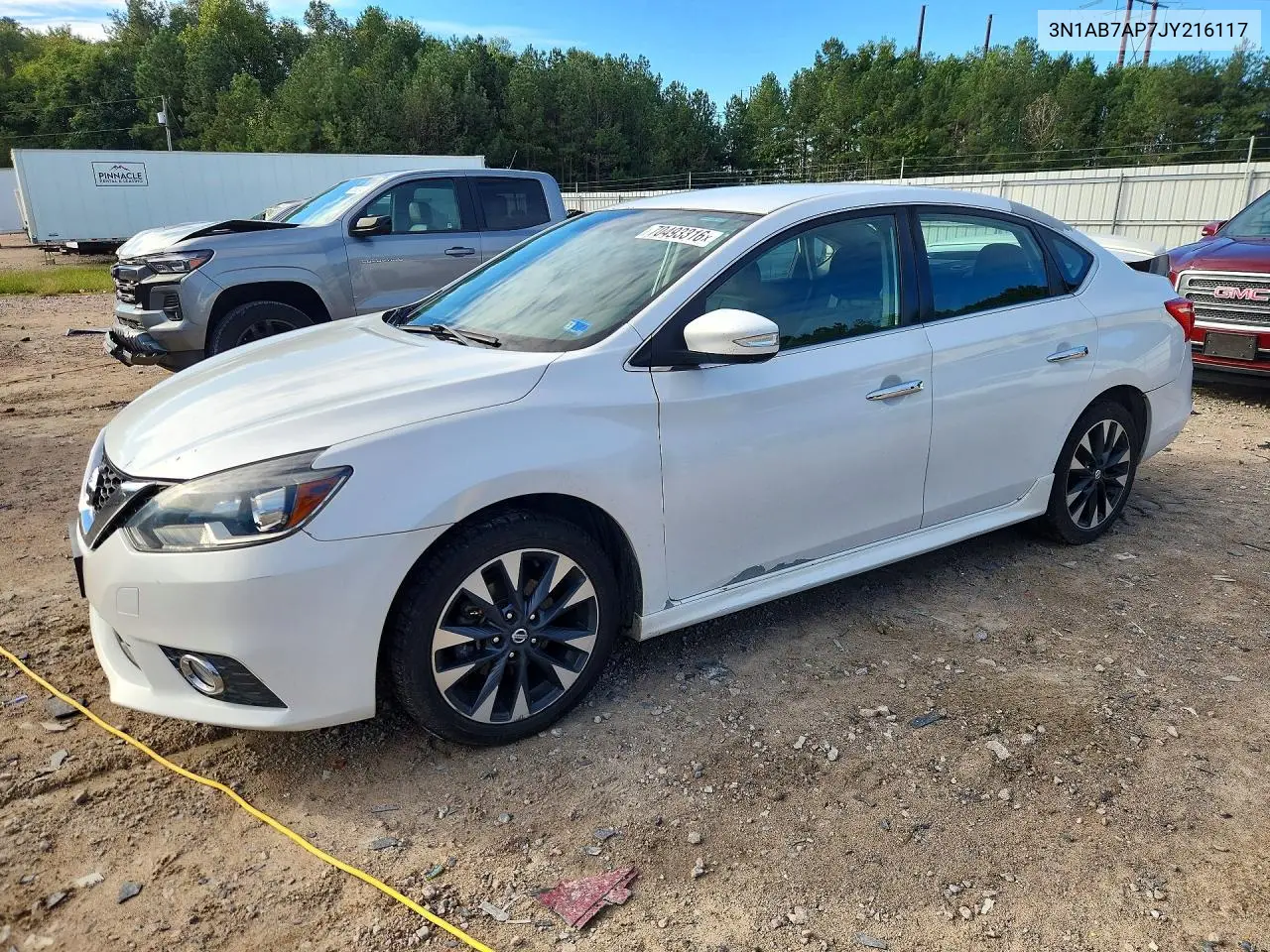 NISSAN SENTRA 2018, VIN 3N1AB7AP7JY216117