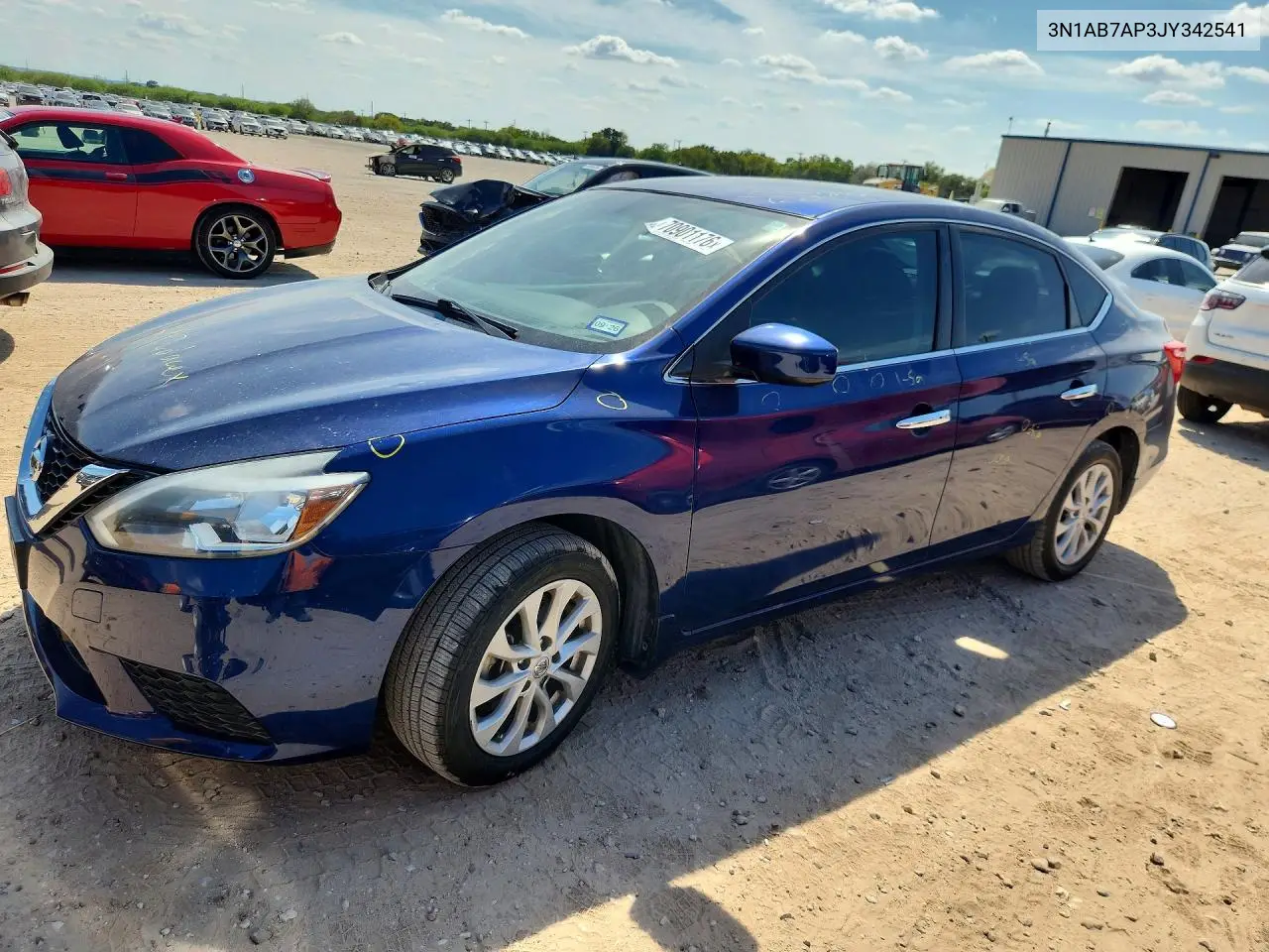 NISSAN SENTRA 2018, VIN 3N1AB7AP3JY342541
