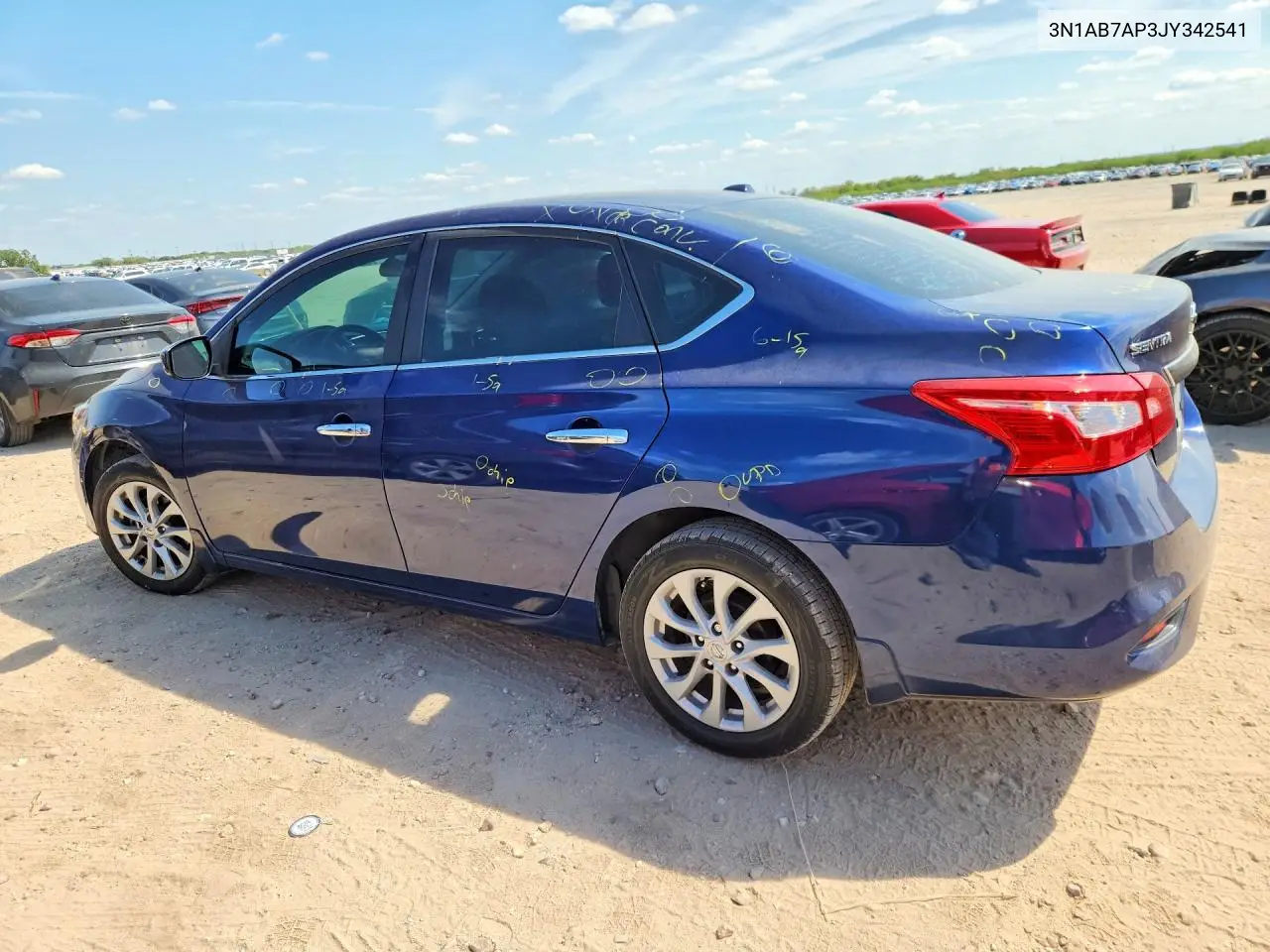2018 NISSAN SENTRA VIN 3N1AB7AP3JY342541 — фото 2