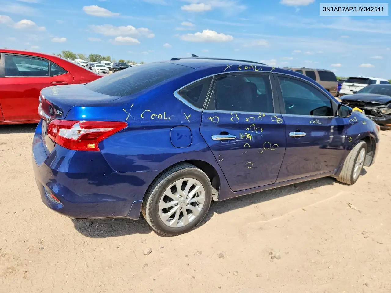 2018 NISSAN SENTRA VIN 3N1AB7AP3JY342541 — фото 3