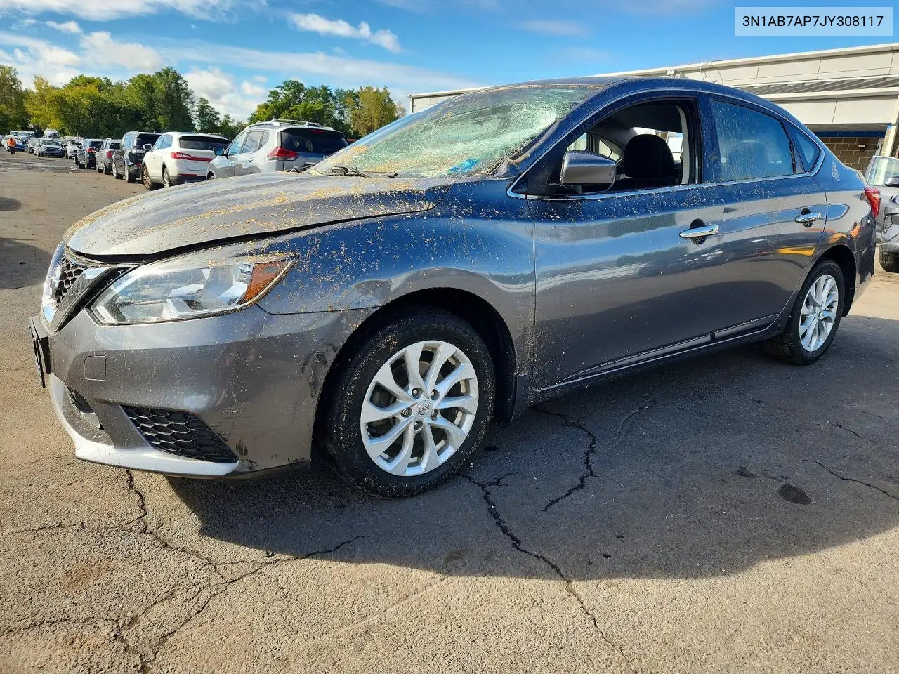 NISSAN SENTRA 2018, VIN 3N1AB7AP7JY308117