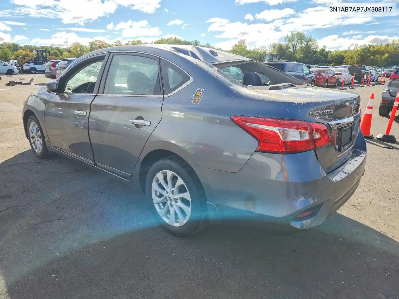 2018 NISSAN SENTRA VIN 3N1AB7AP7JY308117 — фото 2