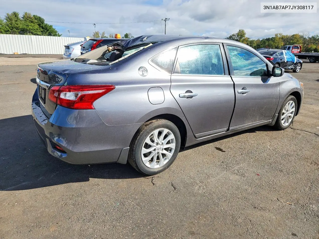 2018 NISSAN SENTRA VIN 3N1AB7AP7JY308117 — фото 3
