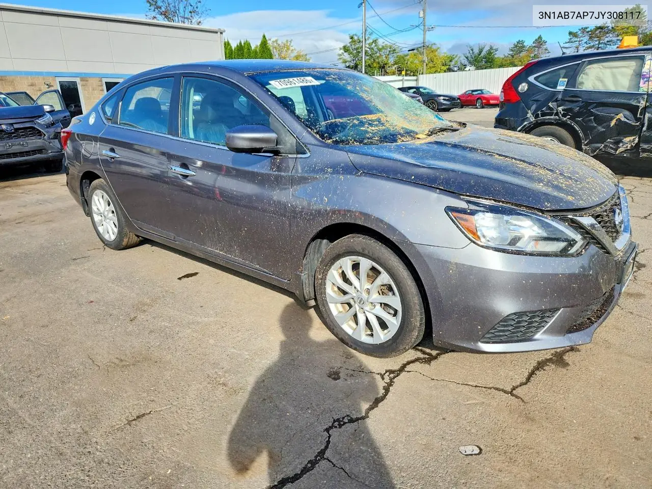 2018 NISSAN SENTRA VIN 3N1AB7AP7JY308117 — фото 4