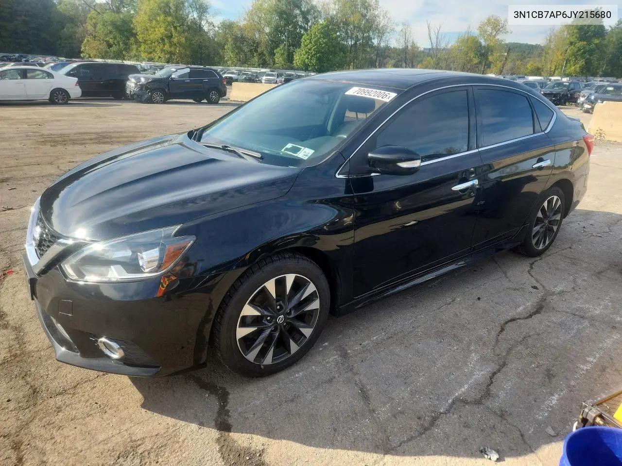 NISSAN SENTRA 2018, VIN 3N1CB7AP6JY215680