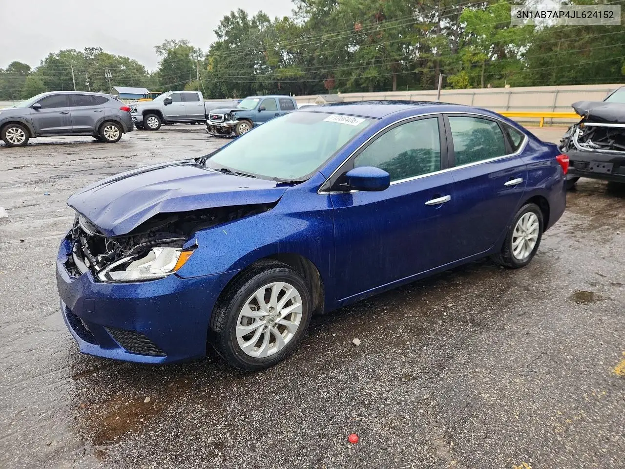 NISSAN SENTRA 2018, VIN 3N1AB7AP4JL624152