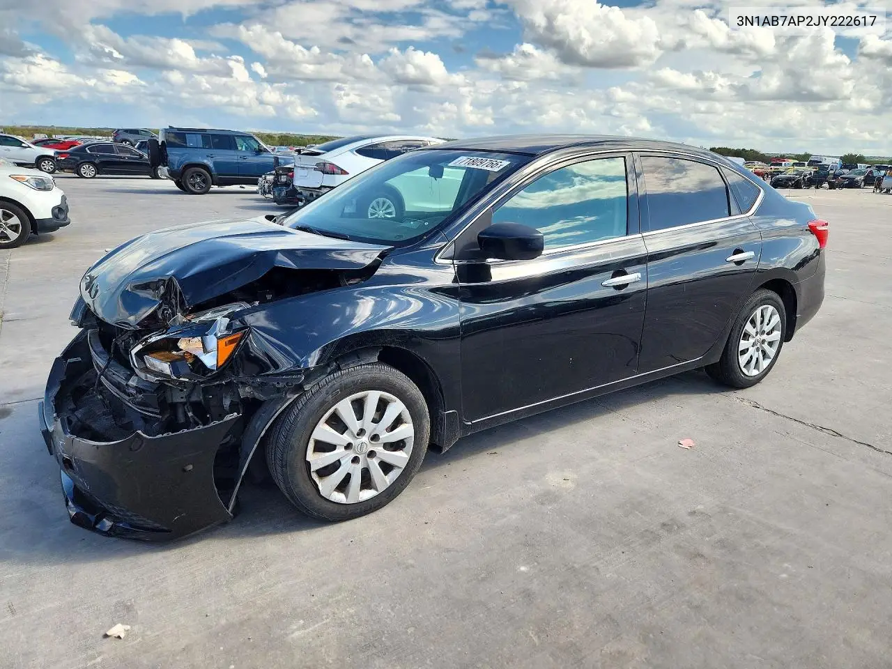 NISSAN SENTRA 2018, VIN 3N1AB7AP2JY222617