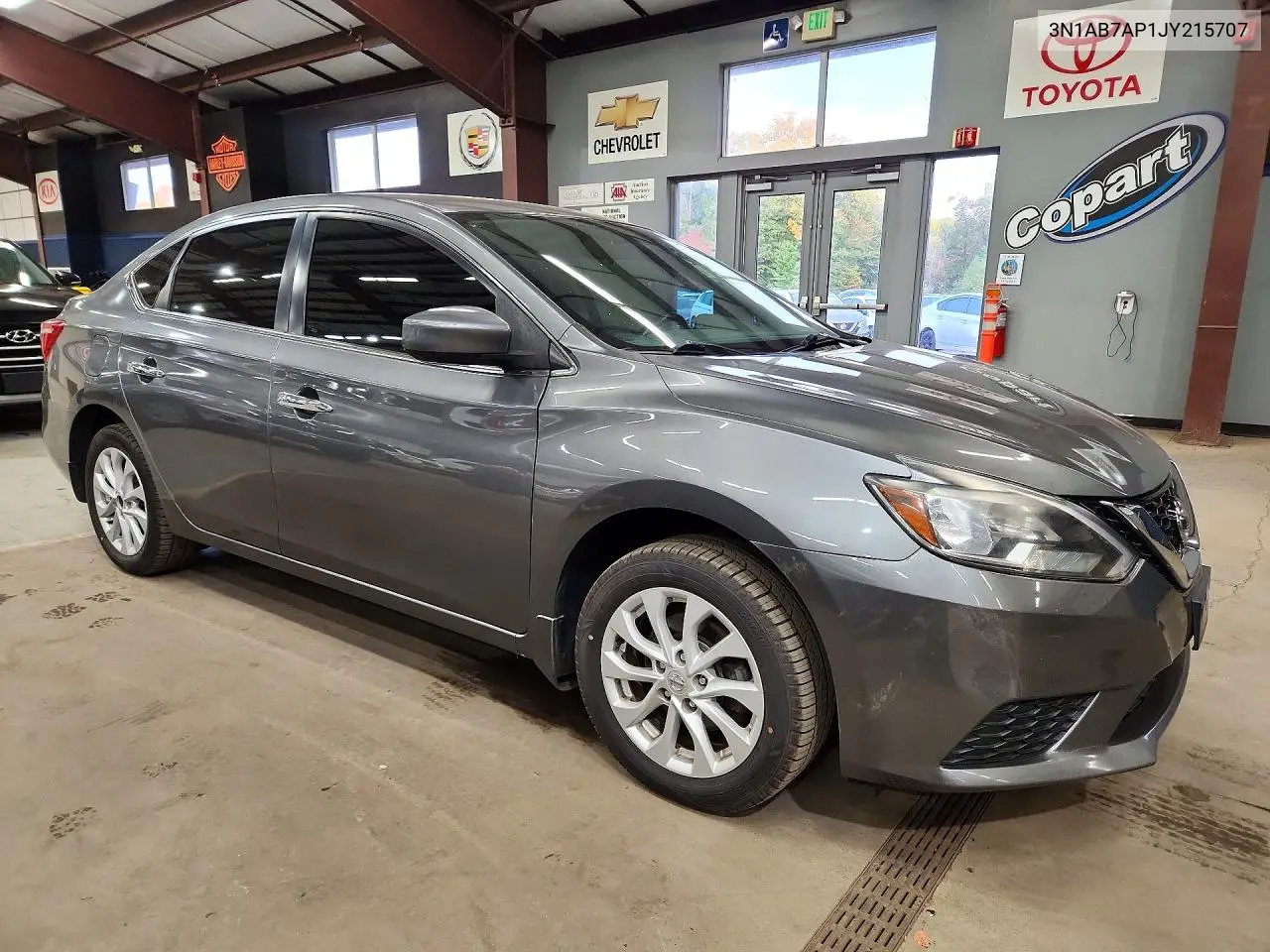NISSAN SENTRA 2018, VIN 3N1AB7AP1JY215707