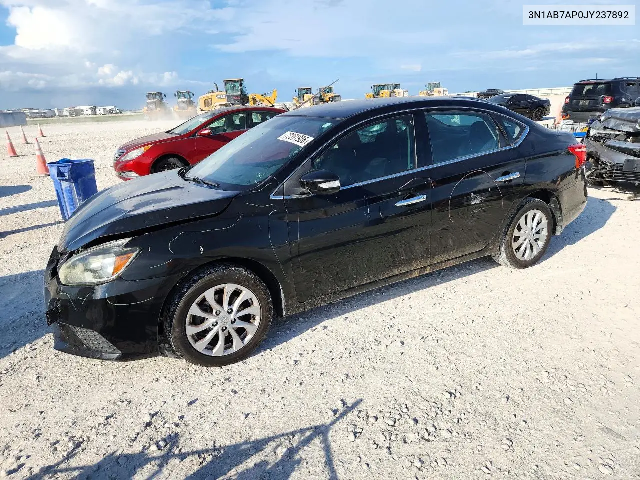 NISSAN SENTRA 2018, VIN 3N1AB7AP0JY237892