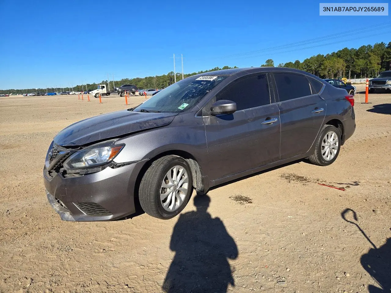 NISSAN SENTRA 2018, VIN 3N1AB7AP0JY265689