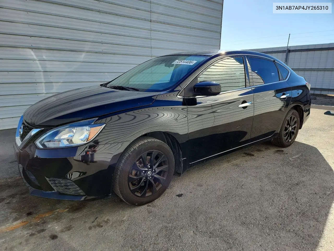 NISSAN SENTRA 2018, VIN 3N1AB7AP4JY265310