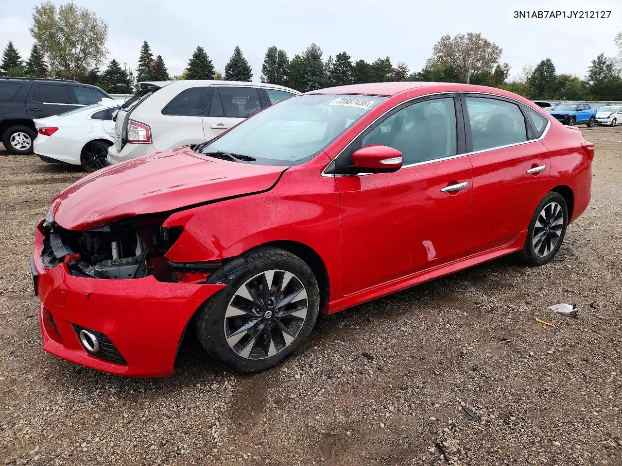 NISSAN SENTRA 2018, VIN 3N1AB7AP1JY212127
