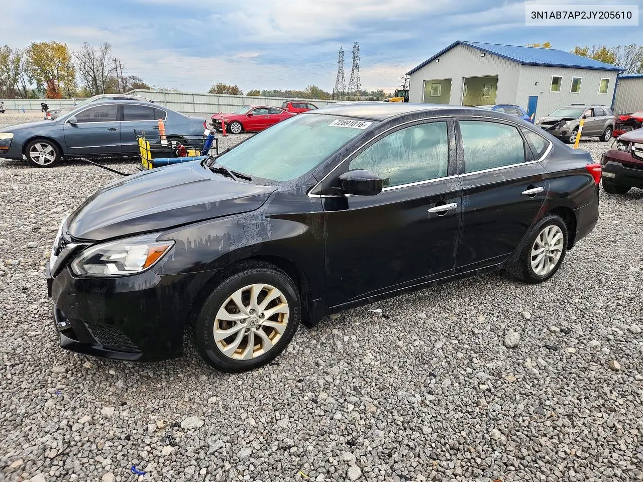 NISSAN SENTRA 2018, VIN 3N1AB7AP2JY205610