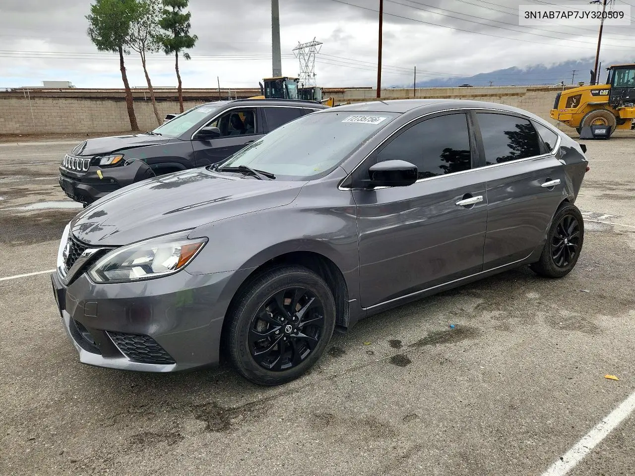 NISSAN SENTRA 2018, VIN 3N1AB7AP7JY320509