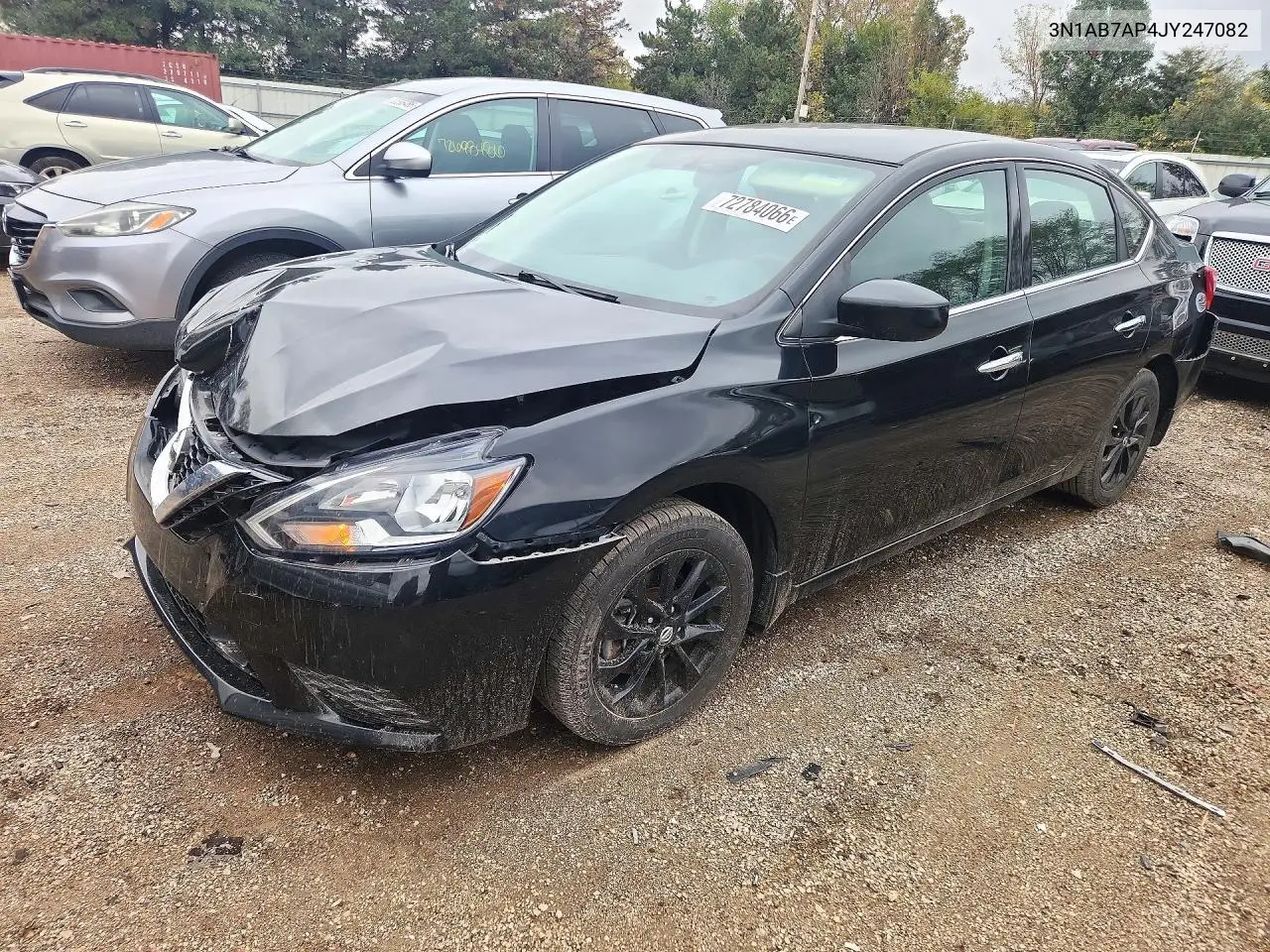 NISSAN SENTRA 2018, VIN 3N1AB7AP4JY247082