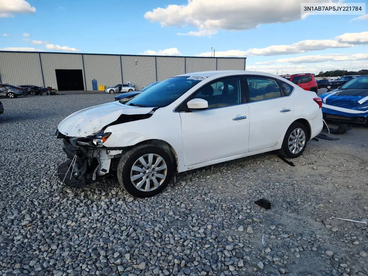 NISSAN SENTRA 2018, VIN 3N1AB7AP5JY221784