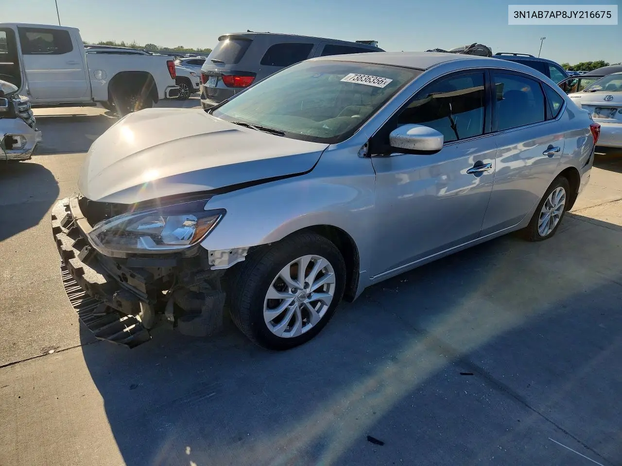 NISSAN SENTRA 2018, VIN 3N1AB7AP8JY216675
