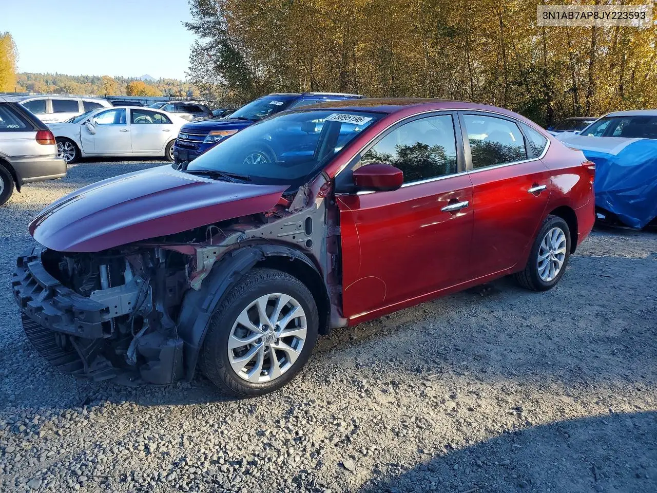 NISSAN SENTRA 2018, VIN 3N1AB7AP8JY223593