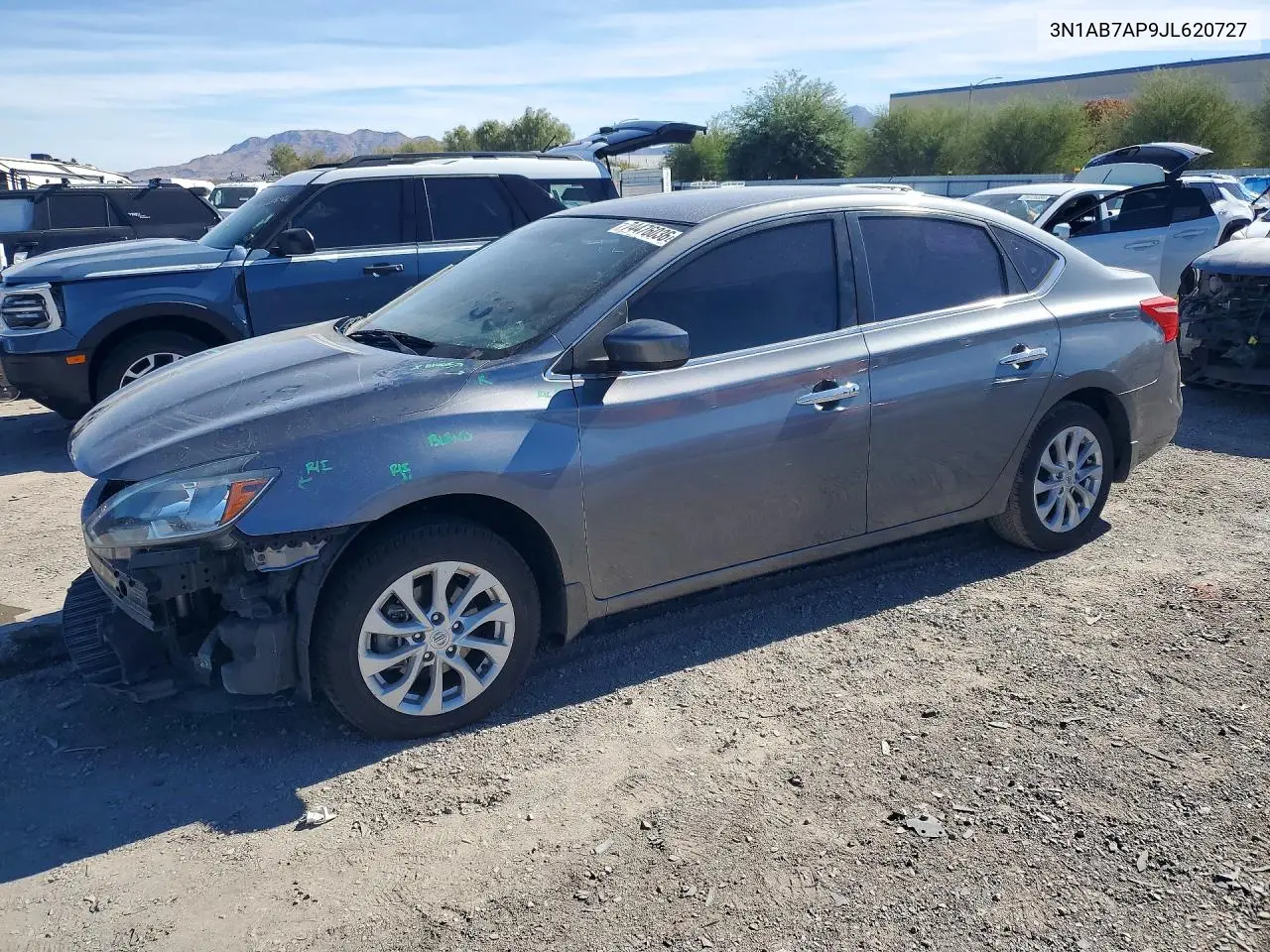 NISSAN SENTRA 2018, VIN 3N1AB7AP9JL620727