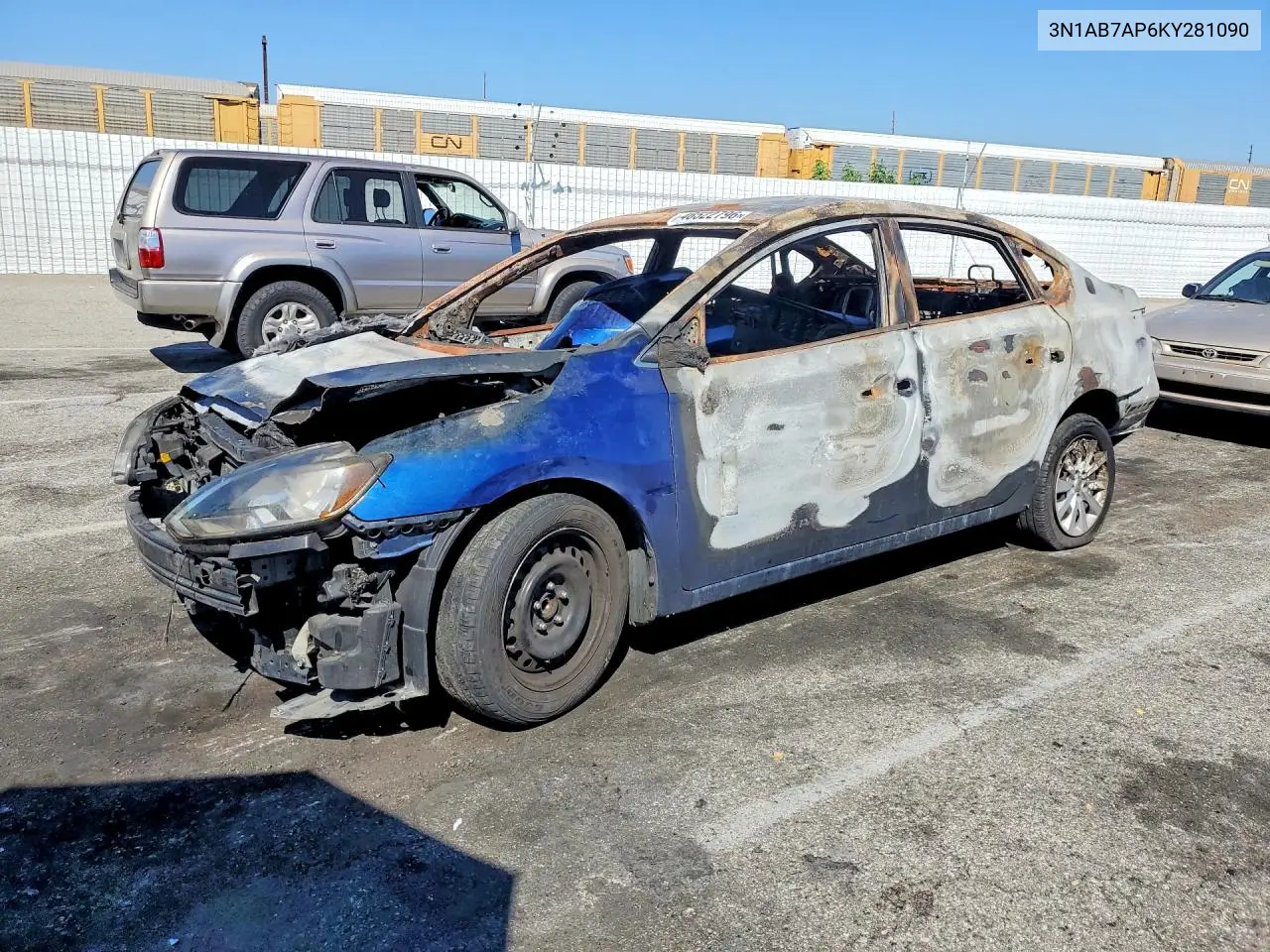 NISSAN SENTRA 2019, VIN 3N1AB7AP6KY281090