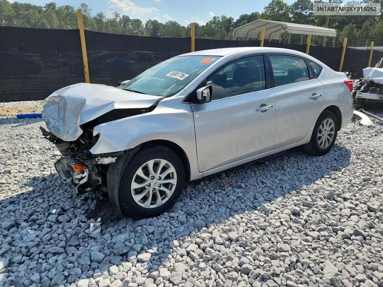 NISSAN SENTRA 2019, VIN 3N1AB7AP3KY319262