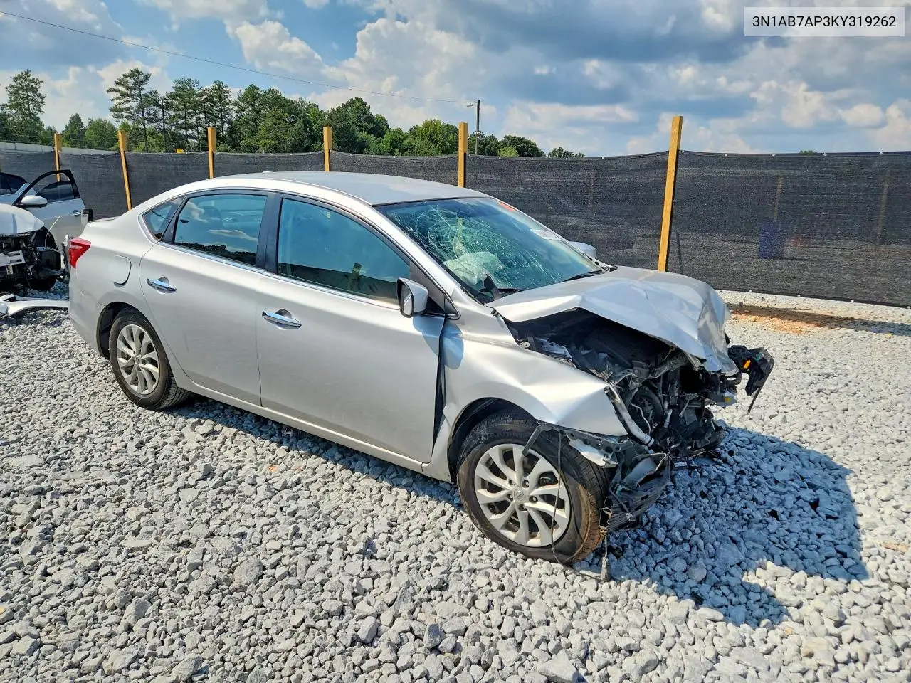 2019 NISSAN SENTRA VIN 3N1AB7AP3KY319262 — фото 4