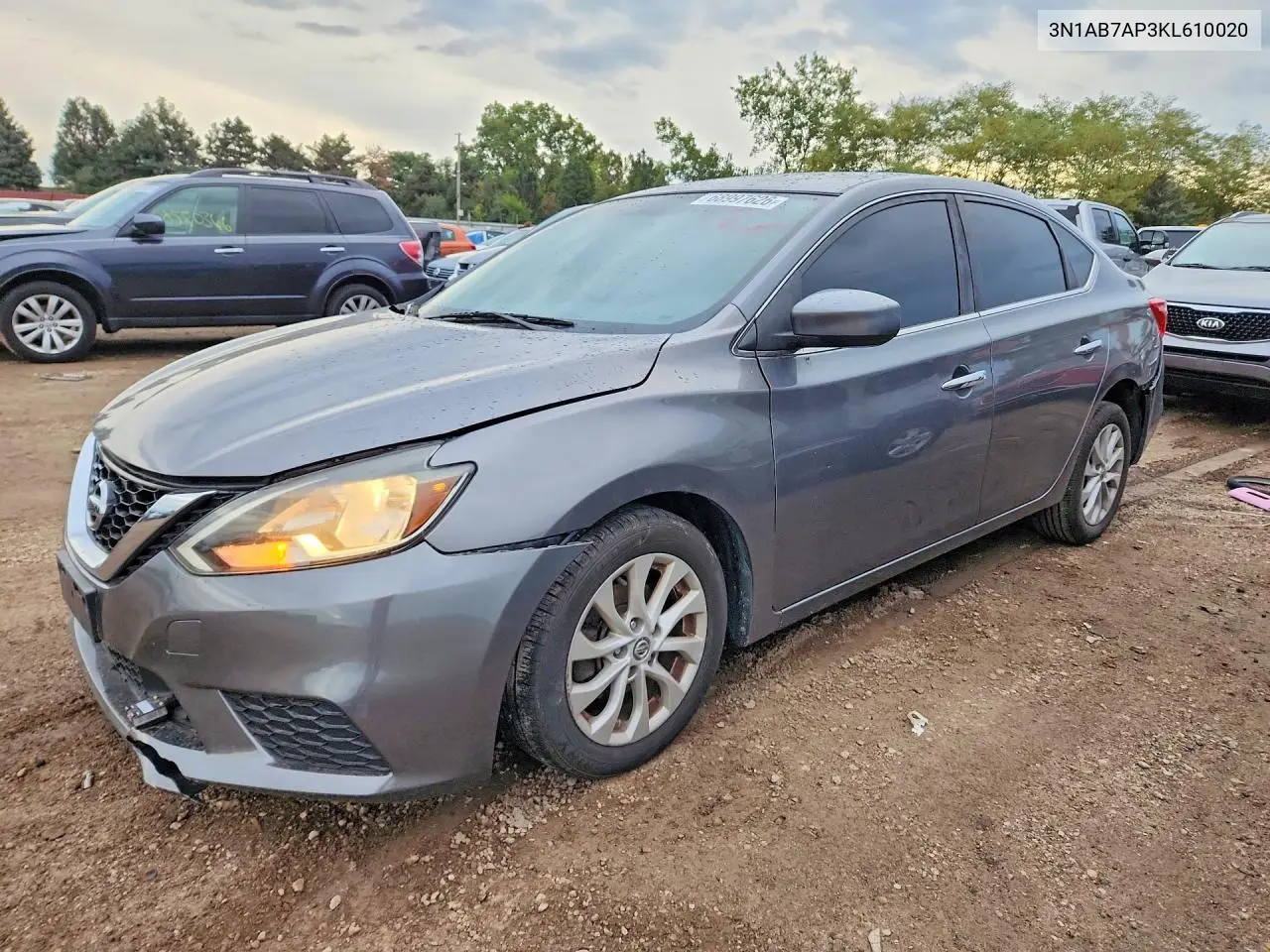 NISSAN SENTRA 2019, VIN 3N1AB7AP3KL610020