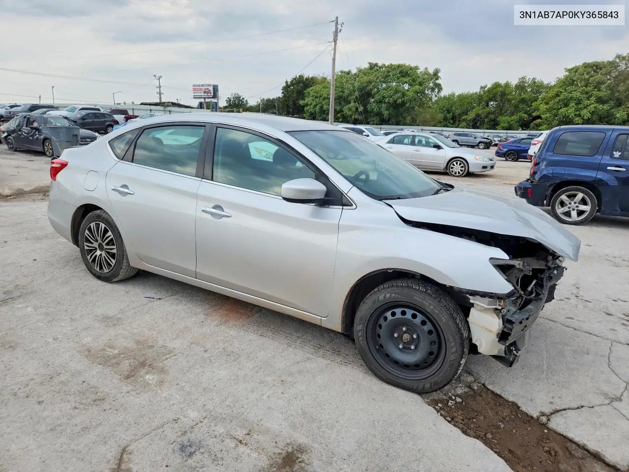 2019 NISSAN SENTRA VIN 3N1AB7AP0KY365843 — фото 4