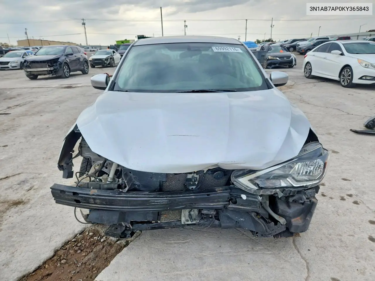 2019 NISSAN SENTRA VIN 3N1AB7AP0KY365843 — фото 5
