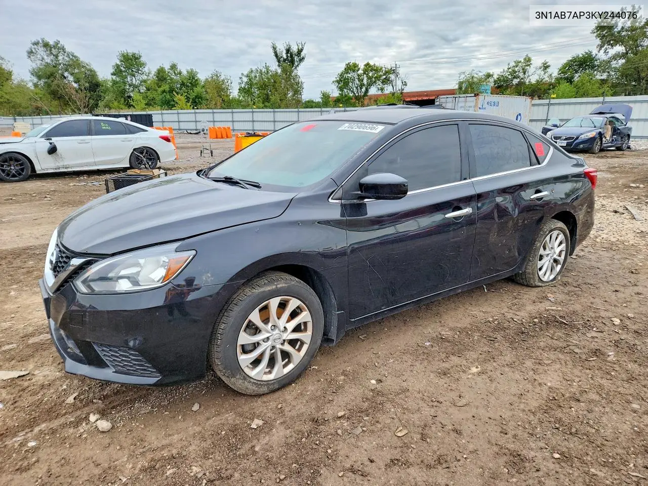 NISSAN SENTRA 2019, VIN 3N1AB7AP3KY244076